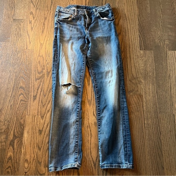 Mens Aeropostale slim straight distressed jeans size 30w x 32L - Picture 1 of 7